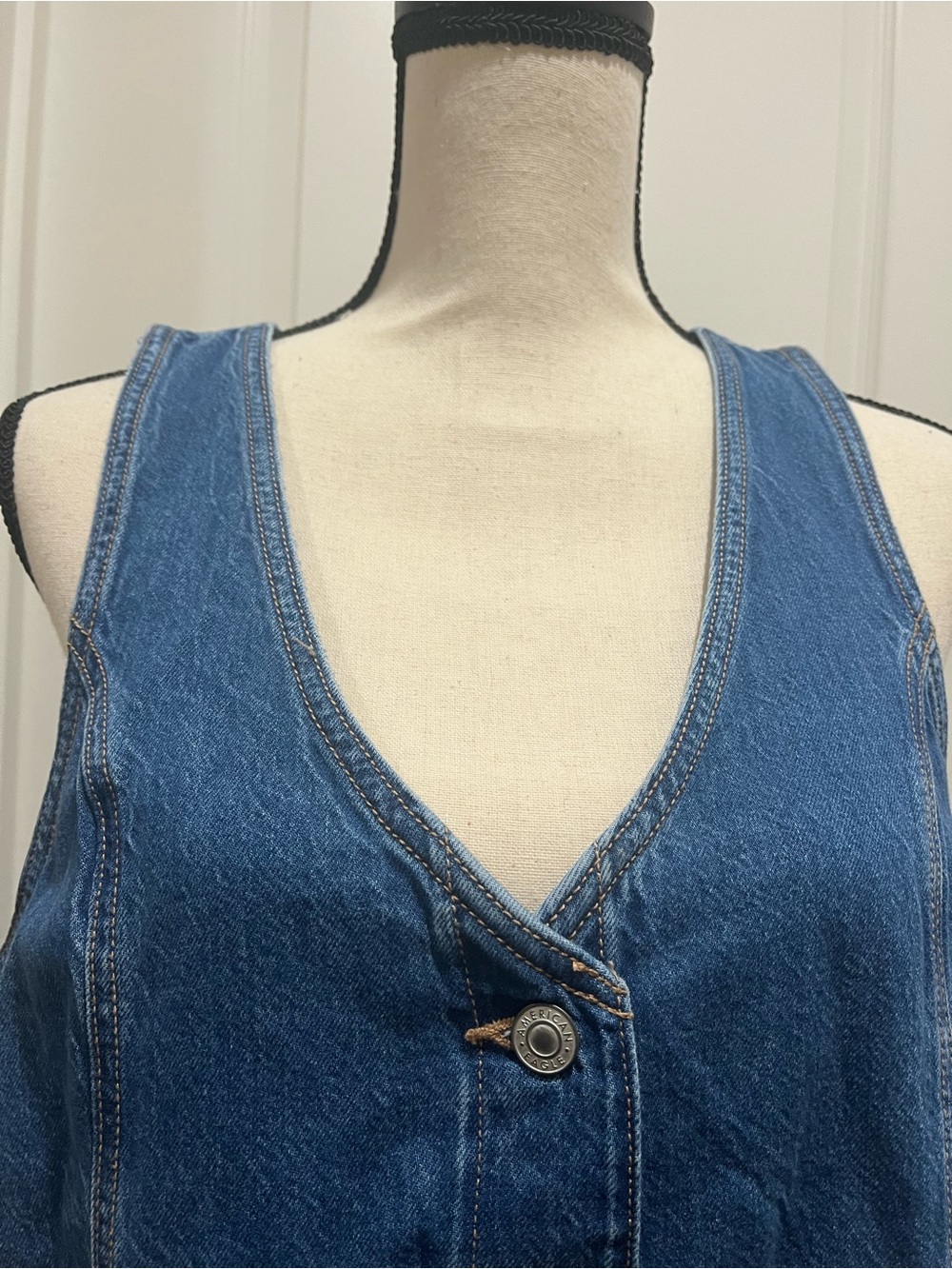AMERICAN EAGLE DENIM JUMPER DRESS - Picture 5 of 11